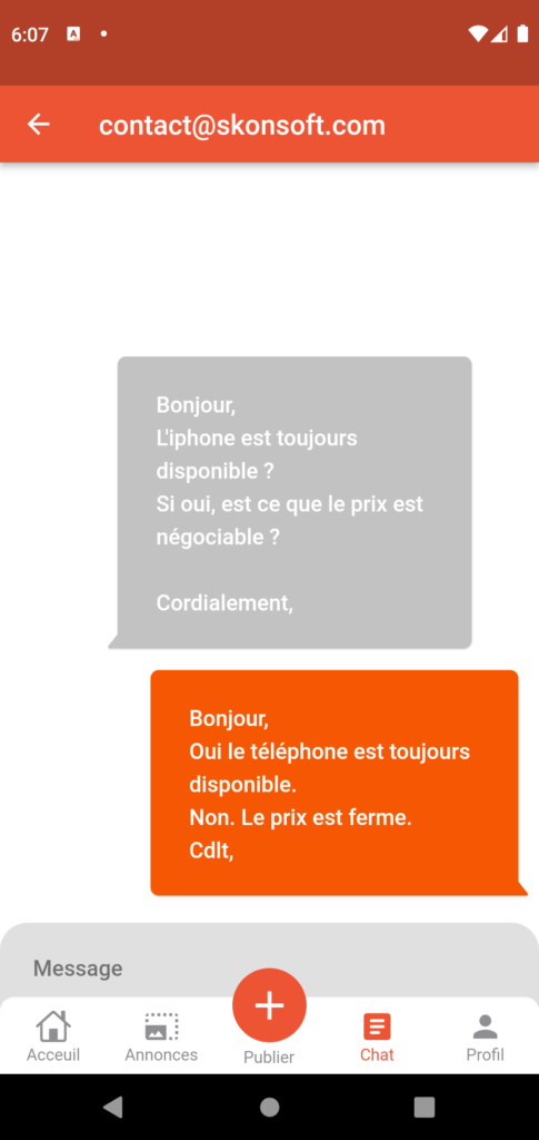 Messagerie interne